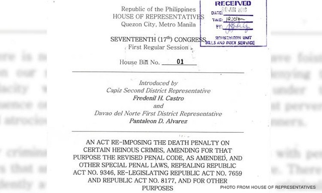 17th Congress House Bill 01