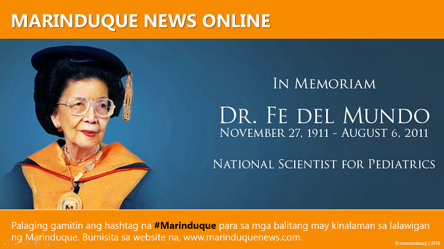 Remembering the amazing woman in history, Dr. Fe Del Mundo, a