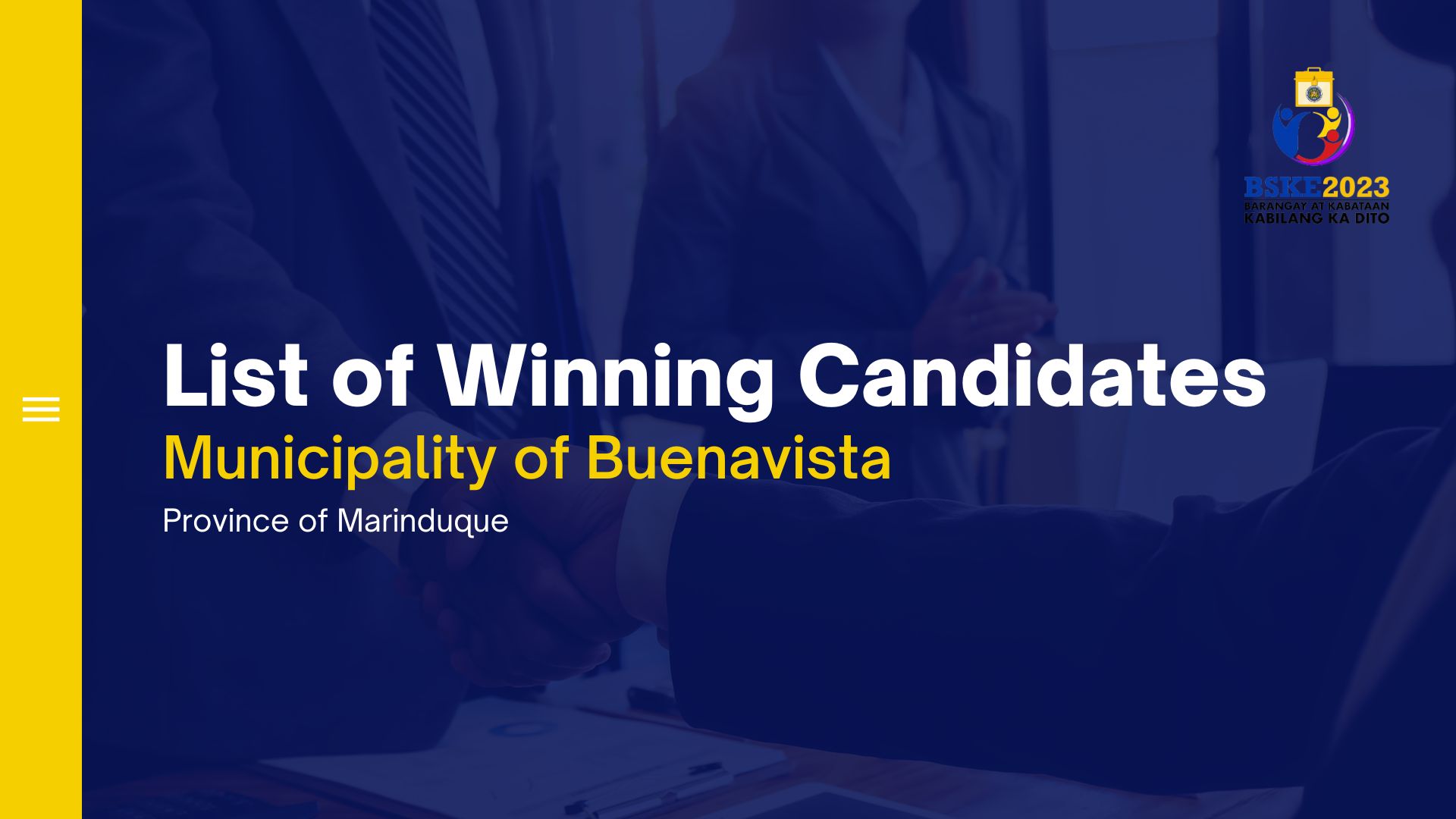 LIST: Barangay and SK Election winners in Buenavista