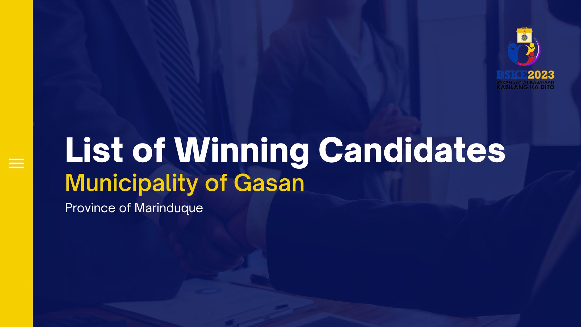 LIST: Barangay and SK Election winners in Gasan